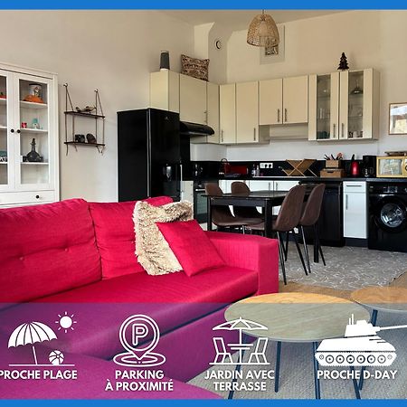 Les Douves Duplex 5 Personnes Lumineux Avec Jardin Et Terrasse Amenagee , Vue Sur Chateau A 5Mn De La Mer, Proche Omaha Beach Et Bayeux Commes Luaran gambar