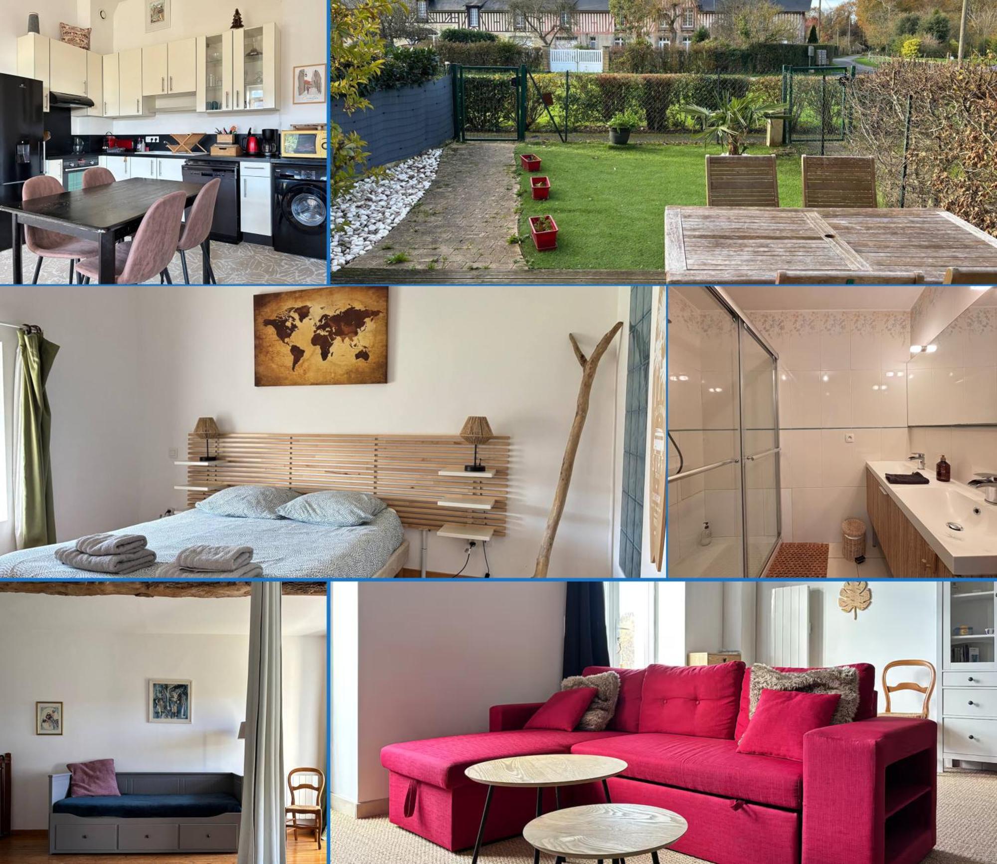 Les Douves Duplex 5 Personnes Lumineux Avec Jardin Et Terrasse Amenagee , Vue Sur Chateau A 5Mn De La Mer, Proche Omaha Beach Et Bayeux Commes Luaran gambar